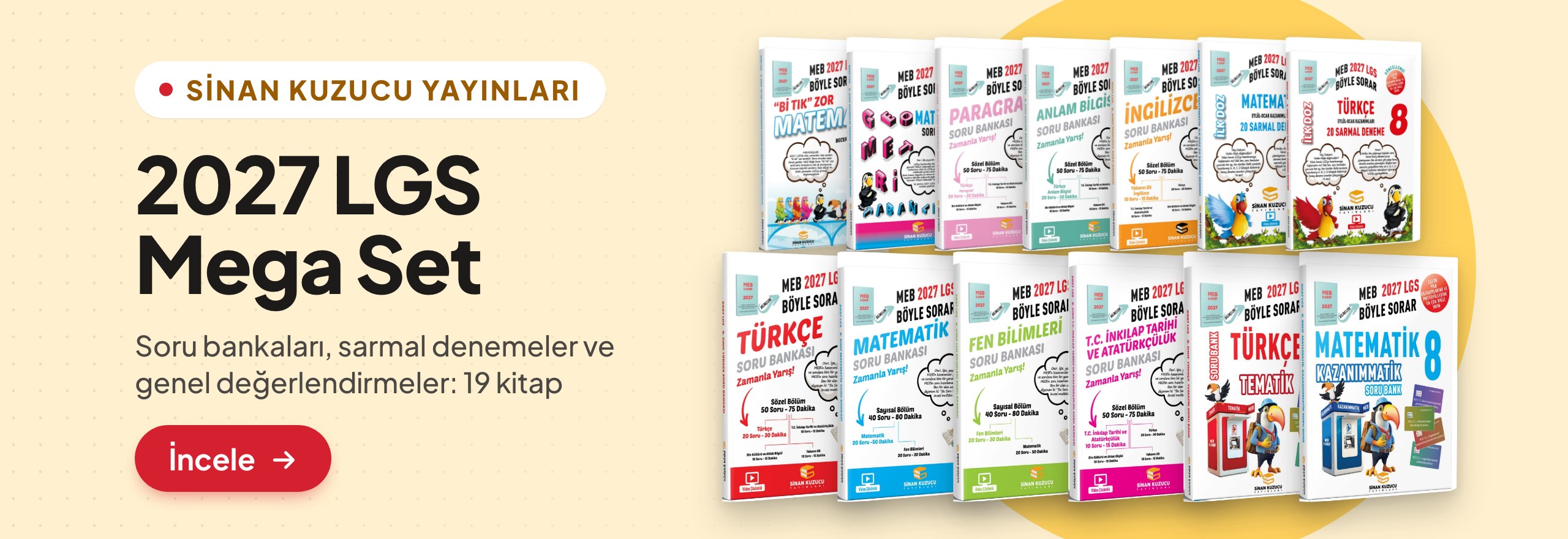 Sinan Kuzucu Yayınları: 2027 LGS Mega Set