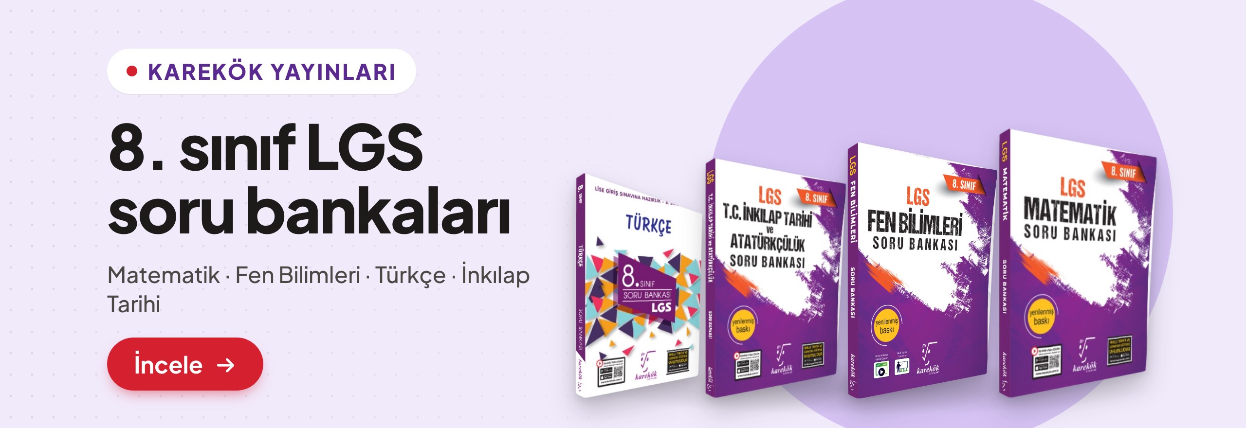 Karekök Yayınları: 8. sınıf LGS soru bankaları